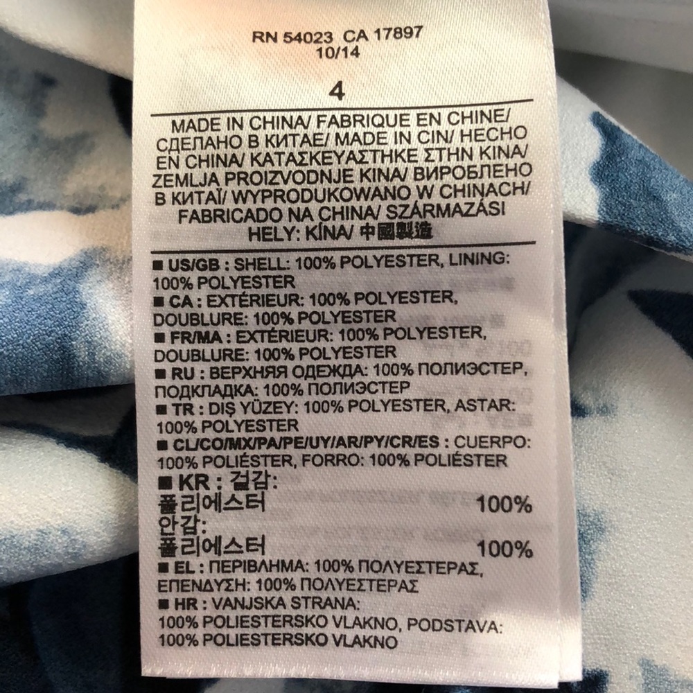 NWT Banana Republic Blue & White Floral Dress - Picture 6 of 8